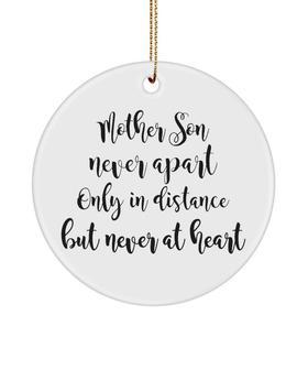 Heartfelt Mother Son Wall Art Ornament For Christmas - Long Distance Quote | Familywalldecor