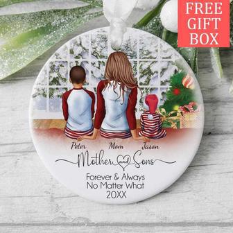 Thoughtful Personalized Mother Son Ornament Keepsake For Mom's Birthday - Emotional Wall Art Gift | Familywalldecor