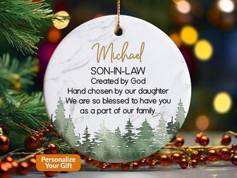 Thoughtful Mother-Son Ornament - Personalized Gift For Son-In-Law's Future Wedding And Christmas Decor | Familywalldecor