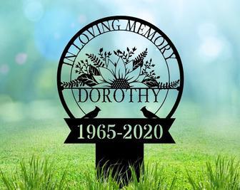 Touching Personalized Memorial Metal Sign For Loss Of Mother Or Father - Garden Or Indoor Sympathy Gift | Familywalldecor