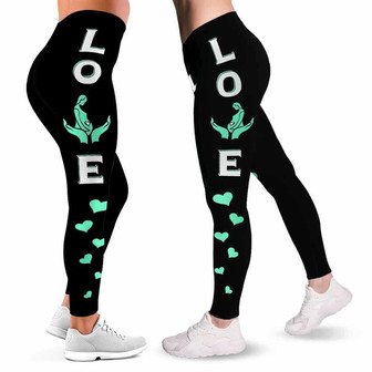 Proud Midwife Leggings For Women. Midwife Gift Heart Love Pattern Women Leggings. Yoga Workout Custom Gift For Her, Gift For Women. - Monsterry