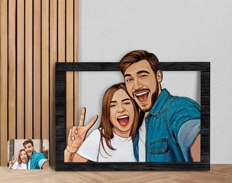 Personalized 3D Wooden Family Caricature Sign For Christmas And Valentine's Day - Unique Gift For Family And Lovers | Familywalldecor