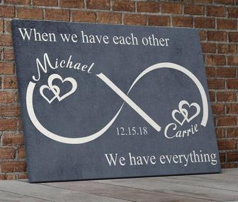 Personalized Infinity Love Canvas - Romantic Anniversary Art For Couples' Wall DéCor In Bedroom | Familywalldecor