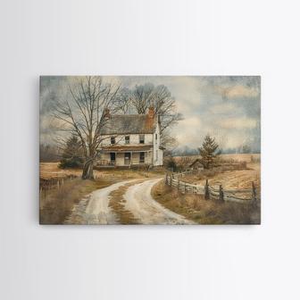 Old Country Roads Canvas - Rustic Farmhouse Wall Art for Home Decor | Familywalldecor