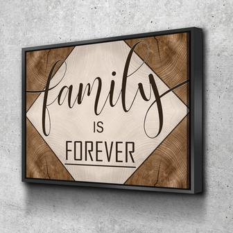 Rustic Family Is Forever Canvas - Wooden Design Wall Art | Familywalldecor