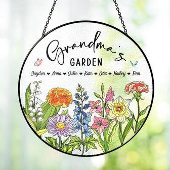 Heartfelt Grandma's Garden Floral Glass Art For Mother's Day Window DéCor From Grandkids | Familywalldecor