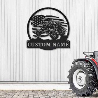 Personalized ATV Metal Art Sign For Dad - Rustic Decor With LED Lights For Man Cave Or Garage Wall Hanging | Familywalldecor