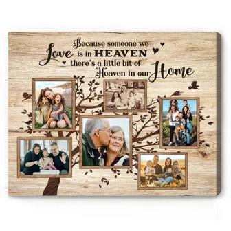 Heartfelt Family Tree Canvas Memorial Photo Collage - In Loving Memory Christmas Gift With Custom Pictures | Familywalldecor