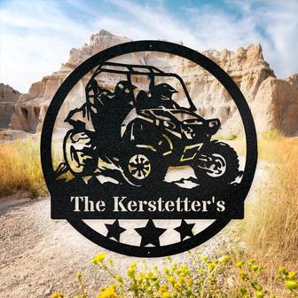 Custom ATV Off Road Metal Sign For Dad's Workshop - Personalized Family Name Art | Familywalldecor