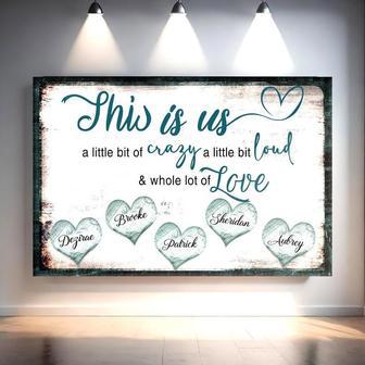 This Is Us Personalized Family Wall Art, Canvas for Rustic Home Decor | Familywalldecor