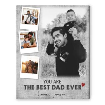 Best Dad Ever Canvas with Quote - Personalized Father's Day or Birthday Gift for Dad | Familywalldecor