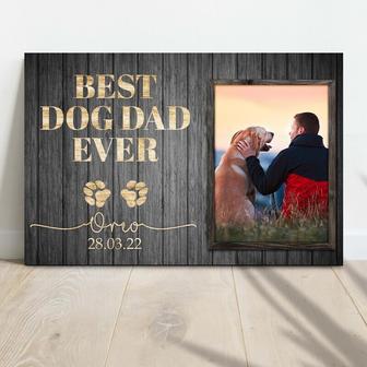 Personalized Best Dog Dad Ever Canvas Portrait For Father's Day - Touching Dog Memorial Wall Art | Familywalldecor