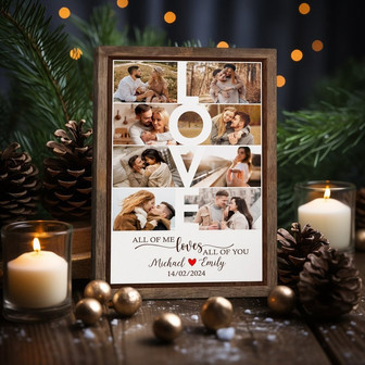 Personalized Valentine’s Couple Photo Collage - You & Me Gift for Valentine’s Day | Familywalldecor