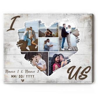 Personalized Valentine Heart Canvas For Couples - Wedding & Anniversary Gift | Familywalldecor