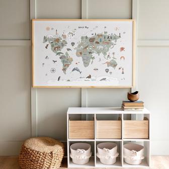 Explore The World With Animal Themed Nursery Canvas Wall Art For Kids' Room DéCor | Familywalldecor UK