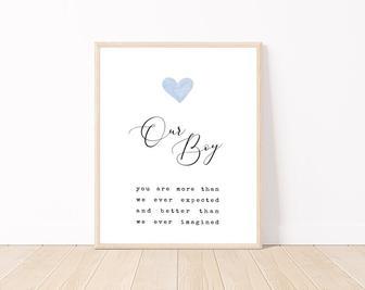 Touching Baby Boy Nursery Canvas Quotes For Nursery DéCor | Familywalldecor UK