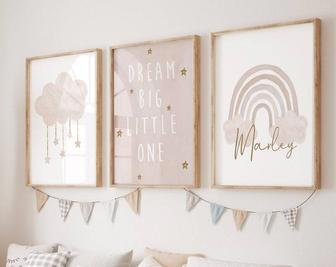 Personalized Rainbow Canvas Prints For Baby Girl Nursery Decor | Familywalldecor CA