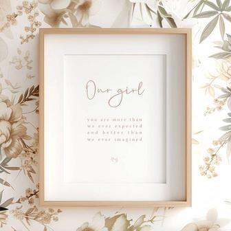 Nursery Quotes Canvas For Baby Girls - Sweet Wall Decor For Nursery Room | Familywalldecor UK