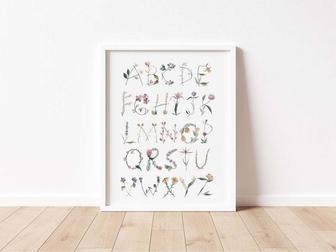 Wildflower Alphabet Canvas – Thoughtful Nursery Decor For Girls' Rooms | Familywalldecor UK