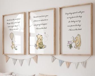 Winnie The Pooh Canvas Art - Classic Nursery Decor For Kids' Room | Familywalldecor UK