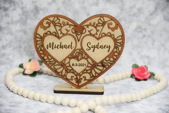 Thoughtful Personalized Wooden Heart Sign For Mom's Anniversary - Perfect Gift Idea For Valentine's Day Or Her Special Day | Familywalldecor CA