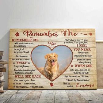 Heartfelt Dog Memorial Canvas - Personalized Pet Loss Gift For Pet Owners With Custom Photo To Cherish Memories | Familywalldecor