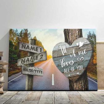 Custom Couple Name Canvas For Anniversary Valentine Decor | Familywalldecor CA