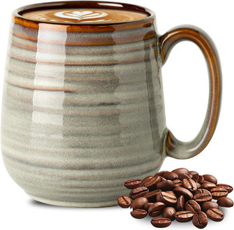 20 OZ Ceramic Coffee Mug with Handle for Men and Women | Rusticozy UK