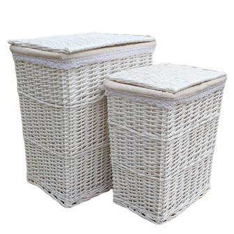 Affordable Large White Wicker Laundry Baskets | Rusticozy CA