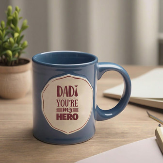 Best Dad Ever Tea Cup – Dad Mug, Blue Mug Gift | Rusticozy