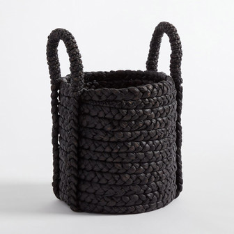 Black Wicker Storage Baskets for Home Organization | Rusticozy