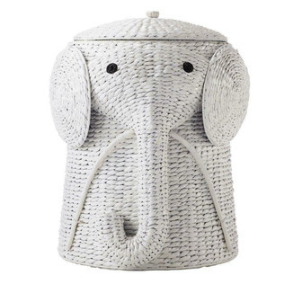 Charming Elephant Wicker Laundry Basket for Rustic Home Decor | Rusticozy CA