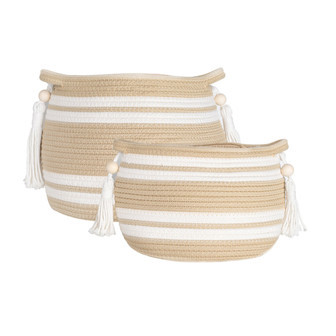 Cotton Woven Rope Baskets for Home Storage & Decor | Rusticozy