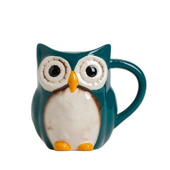 Creative 3D Owl Ceramic Coffee Mug with Handle | Rusticozy