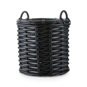 Decorative Black Rattan Basket for Storage and Gifts | Rusticozy UK