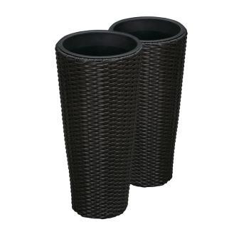 Eco-Friendly Large Black Wicker Pot Planters for Indoor Garden | Rusticozy UK