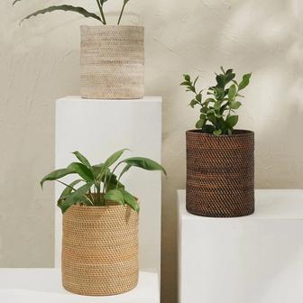 Eco-Friendly Rattan and Wicker Planters for Indoor Use | Rusticozy CA