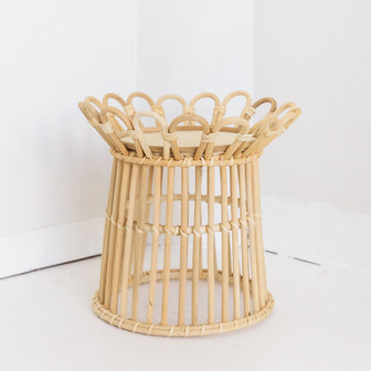 Eco-Friendly Round Rattan Flower Pot Display | Rusticozy