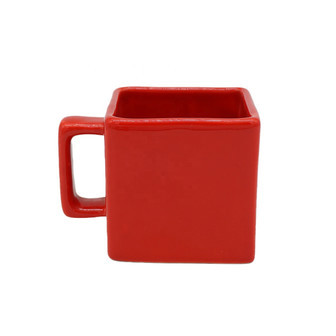 Elegant Red Ceramic Coffee Mug with Handle - 8 oz | Rusticozy AU