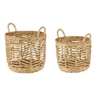 Foldable Seagrass and Water Hyacinth Laundry Basket | Rusticozy DE