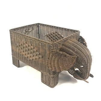 Hand-Woven Rattan Storage Basket - Elephant Design for Home | Rusticozy