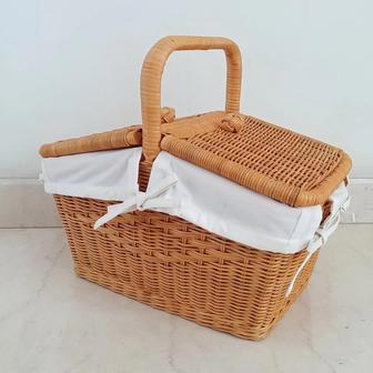 Handcrafted European Style Picnic Basket for Outdoor & Travel | Rusticozy CA