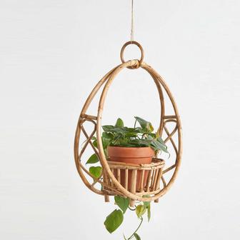 Handmade Bamboo Hanging Basket Planters for Gardens | Rusticozy