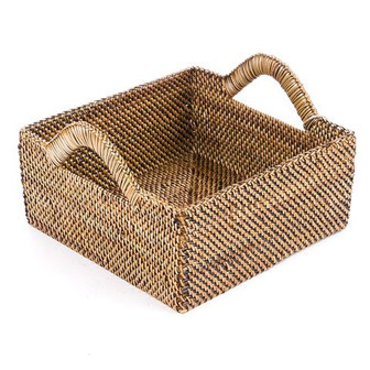 Handmade Durable Rattan Picnic Basket for Tableware | Rusticozy CA