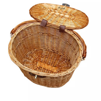 Handmade Large Wicker Bike Basket with Handle | Rusticozy CA