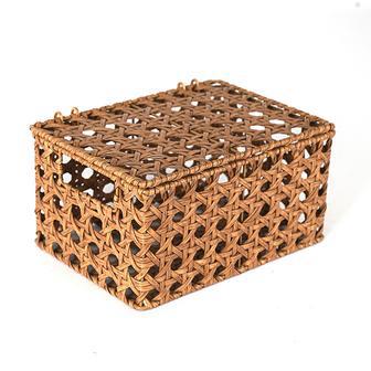 Handmade Rattan Picnic Storage Basket with Lid | Rusticozy UK