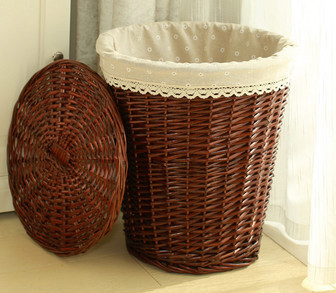 Handmade Rattan Wicker Laundry Basket for Home | Rusticozy