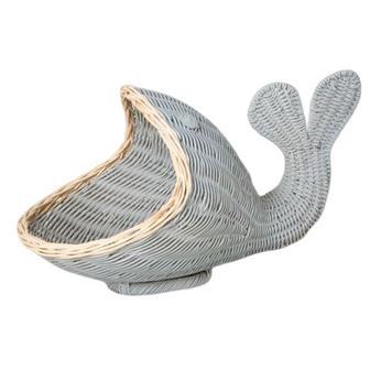 Handmade Whale Wicker Basket Toy Storage | Rusticozy