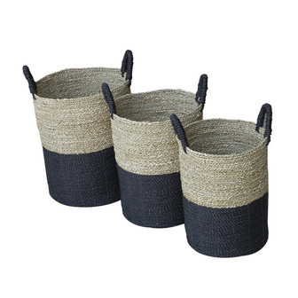 Handwoven Natural Bamboo Laundry Basket - Farmhouse Decor | Rusticozy UK