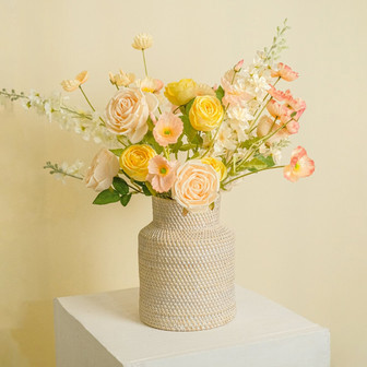 Handwoven White Wicker Vases for Elegant Living Room Decor | Rusticozy DE